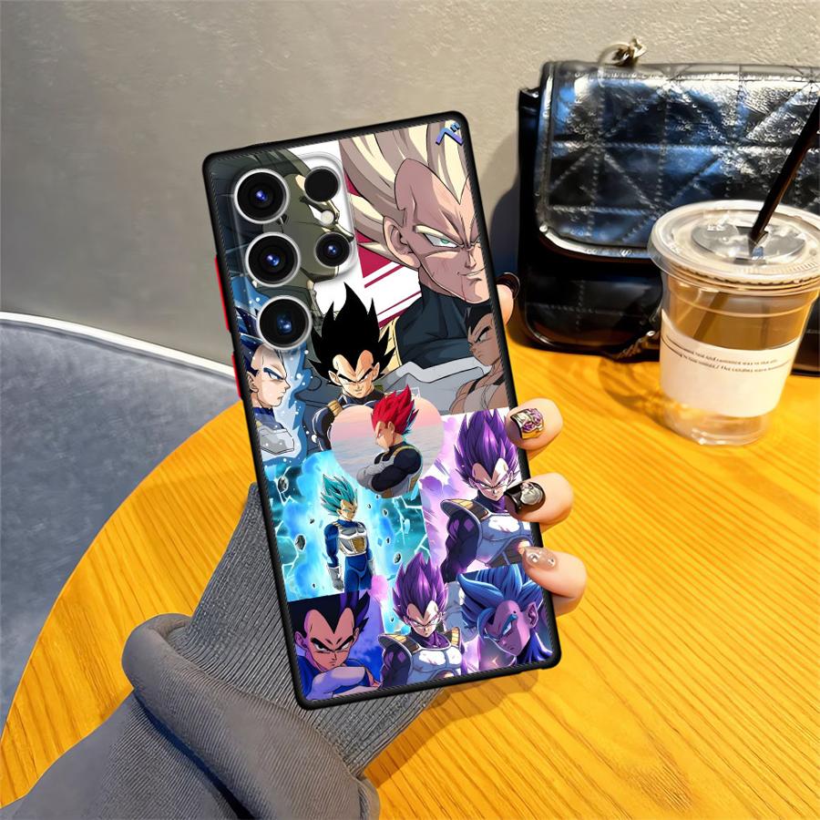 Back Phone Cover Case for Samsung Galaxy S20 S10 S21 S25 Edge S23 Ultra S22 Plus S9 S24 FE Dragon Ball Creativity Vegeta