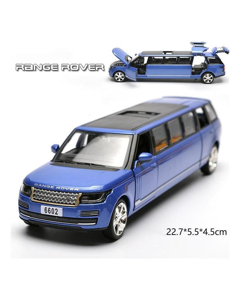 1/32 Scale Land Range Rover Lengthen Diecast Car Model Toy, Pull Back Toy Vehicle with Sound and Light for Kids Toddler Boys Girls Gift Collection