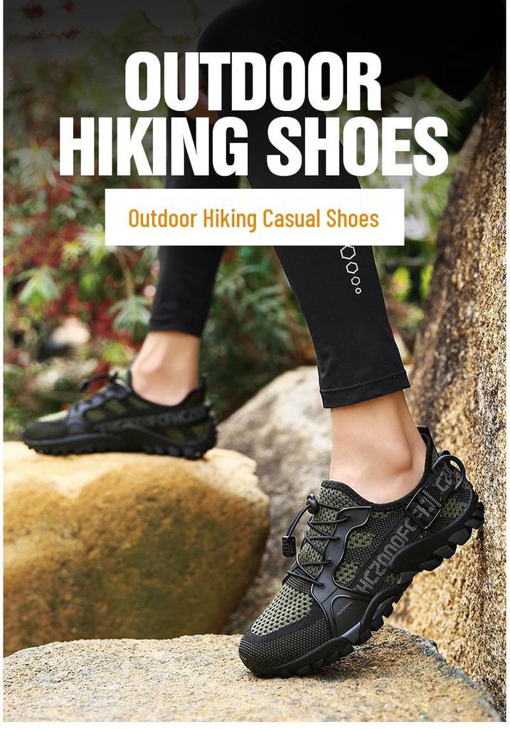 Men's Trekking Flyknit Outdoor & Beach Shoes - Casual, Off-road, and Wading Footwear