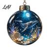 Ocean Inspired Bedroom Wall Decorations Animal Christmas Ball Ornament 3D Marine Life Hanging Decoration Underwater Sphere Ornaments Beach