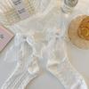 Mid-tube Solid Bow Ruffle Socks Kawaii Lolita Short Socks Cotton Socks Japanese Stockings Women's Stockings