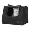Petsfit Foldable Cat Litter Box with Leak-Resistant and Stable Construction, Lid, Two Washable Linings, Waterproof, 2-Way Opening and Closing, Portabl