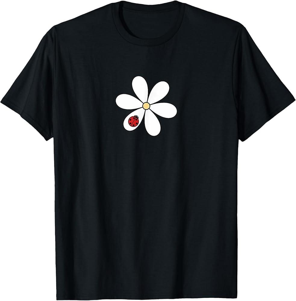 

Daisy Flower with Ladybug Insect TShirt Unisex T-Shirt XXL