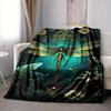 1pc Dragonfly Art Blanket Lightweight Blanket Throw Blanket For Sofa, Bed, Travel, Camping, Livingroom, Office, Couch, Chair yy251010006