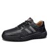 Handmade Leather Men Shoes Fashionable Lightweight Casual Outdoor Hiking Shoes High-quality Soft Soled Driving Low Cut Men Shoe