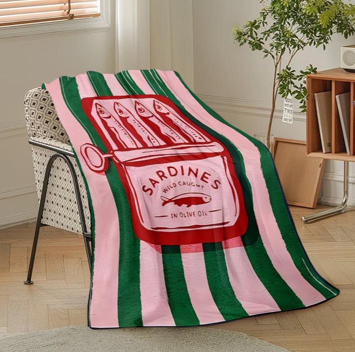 Canned Sardine Blanket, Available in Various Sizes, Soft, Warm, Multifunctional Home Leisure Blanket Air Blanket, Nap Blanket