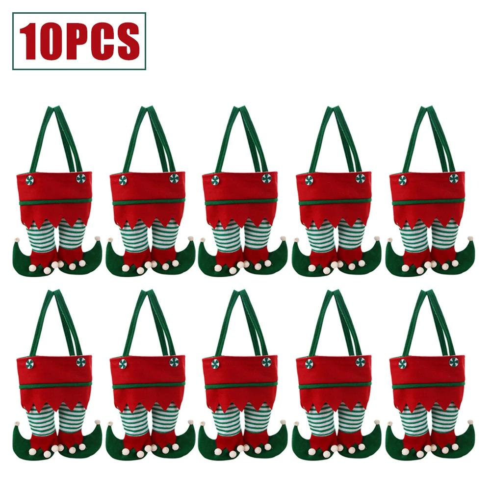 Christmas Elf Candy Bags Velvet Bags Santa Claus Pants Handbag Bags For Packaging Festival Party Decor Xmas Tree Decoration 2025