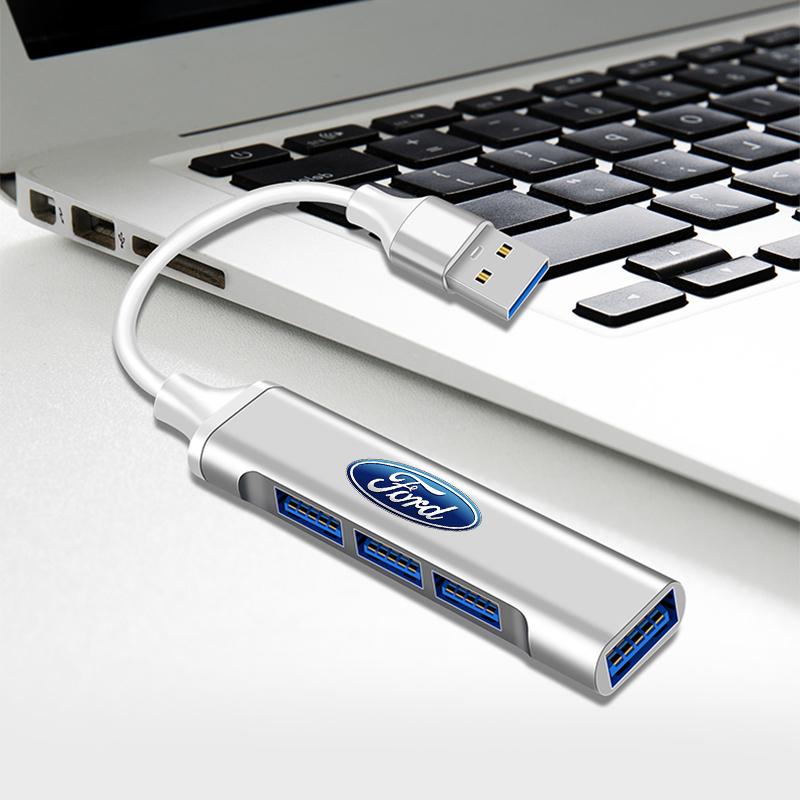 OTG 4 IN 1 Type C To USB A 3.0 HUB High Speed Multi Ports Splitter Adapter For Ford FOCUS Mondeo Fiesta Kuga Ecosport Fusion