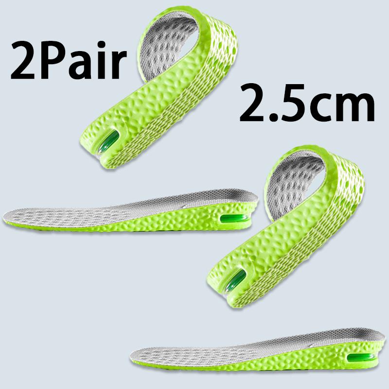 Air Cushion Height Lift Insoles, 3-Level Adjustable Inserts, Shock Absorbing Comfortable Elevator Insoles for Sneakers & Boots