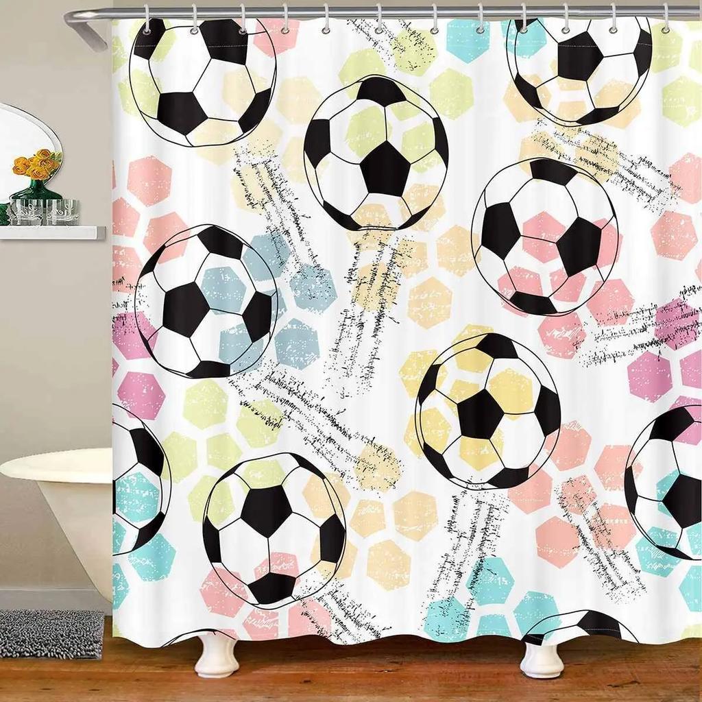 Kid Excavator Shower Curtain Tractor Mechanic Truck Construction Vehicle Boys' Bulldozer Crane Hanging Curtains Bathroom Decor