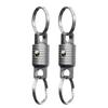 Multifunctional 2 Pack Key Holders With Rotating Joint Strong Lock Buckle For Business Traveler And Outdoors Enthusiasts