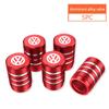 5pcs Car 3D Metal Wheel Tire Valve Cover Core Cap For VW Golf 6 7 8 4 5 MK4 M133 MK5 MK6 B6 GTI Amarok T5 Phaeton Teramont ID3 Tiguan