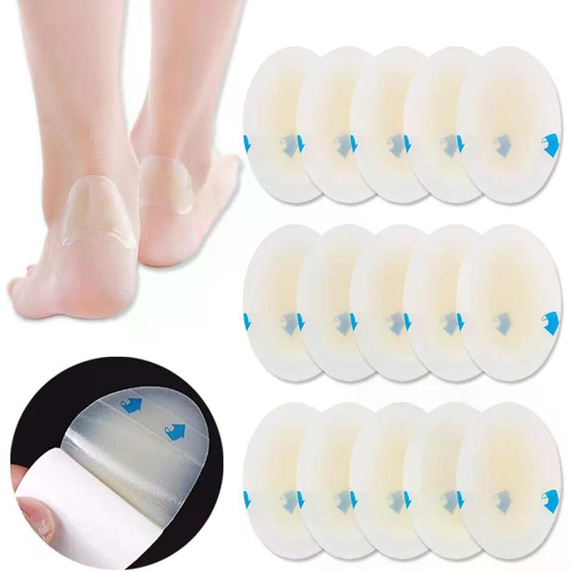 10/12pcs Adhesive Hydrocolloid Gel Blister Plaster Heel Anti-wearing Heel Sticker Pedicure Patch Plaster Foot Care Tools