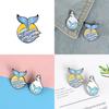 Adorable Cartoon Whale Animal Brooch Stylish Alloy Pin Unique Tail Design For Fashion