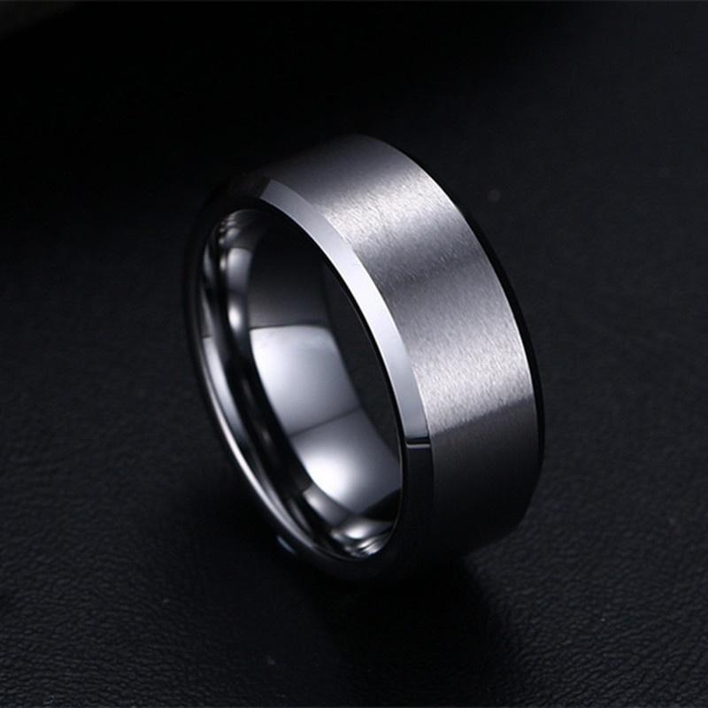 New Titanium Steel Rings for Men Stainless Steel Rings for Men Men Rings Fashion Rings Wire Drawing Ring