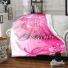 Floral Pink Home Blanket Customize Your Names Soft Comfortable Lightweight Allseason Multipurpose Blanket For Picnics Sofas Offices Beds Living Rooms