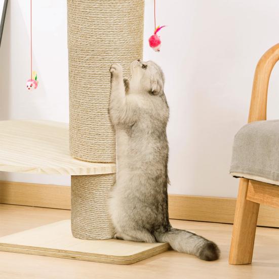 Cat Tree Floor To Ceiling Cat Tree Height Adjustable Cat Tower 6 Tier Hemp Scratching Post High Sturdy Cat Activity Tree Cat Scratching Post