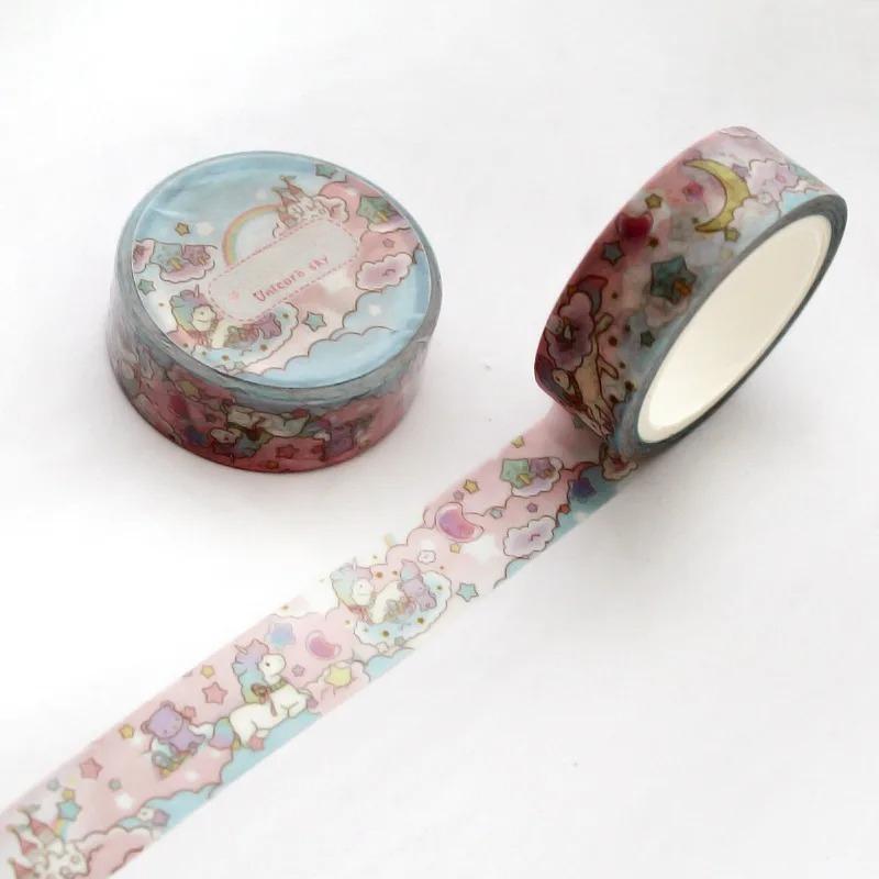 

Single Roll Packaging Pink Cartoon Series Tape Scrapbook Decoration Gift Decoration DIY Hand Account Collage School Office Stationery Tape