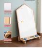 Kids' Double-Sided Magnetic Drawing Board: Stand-Up, Erasable Whiteboard & Chalkboard for Doodling and Coloring.