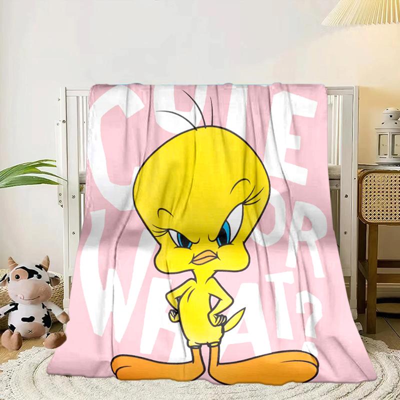 Yellow Bird Blanket Flannel Blanket for bed, sofa, Camping, Hiking, Picnic Essentials, gift for family Fan gifts