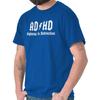 ADHD Highway To Distraction Sarcastic ADHD Womens or Mens Crewneck T Shirt Tee