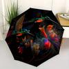 1pc Colorful Hummingbirds in Flight Automatic Opening and Closing Umbrella - Small Umbrella Suitable for Various Occasions W019