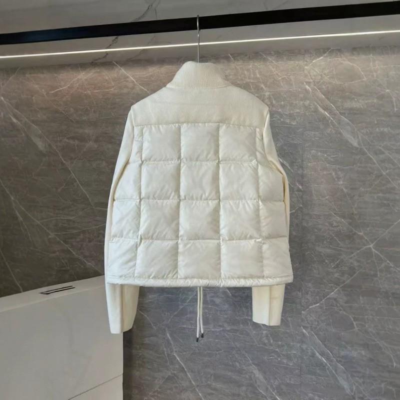 Womens Lightweight Short Puffer Jacket With Stand Collar Drawstring Waist White Duck Down Fill 80-85% Loft 900