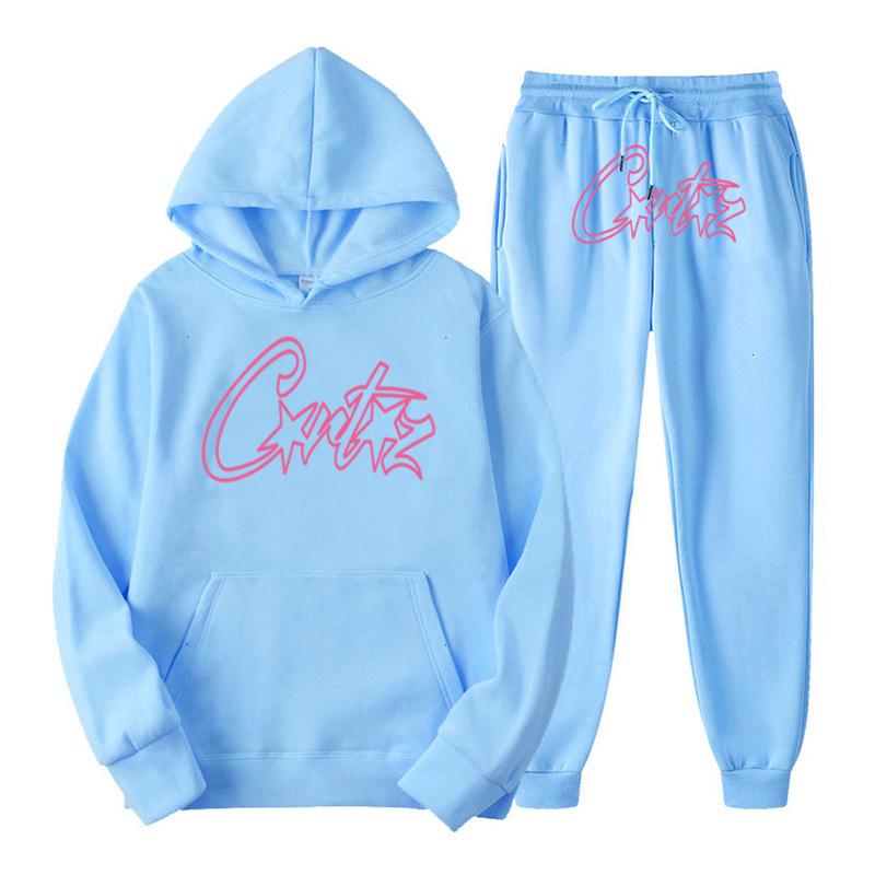 Cortez sweater Y2K hooded loose sports trousers hip hop 2-piece set unisex sports streetwear