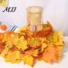Autumn Artificial Garland 100/175CM Maple Leaf UV Resistant Fall Halloween Thanksgiving Vine Day Harvest Festival Mantle Porch Indoor Outdoor