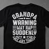 Grandpa Warning May Nap Suddenly At Any Time T Shirt Funny Grandfather Vintage Distressed Fathers Day Present Vintage