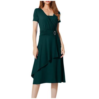 Langes Damenkleid, Cocktailpartykleid, Hochzeitskleid, formelle Anlässe, mittellanges Kleid
