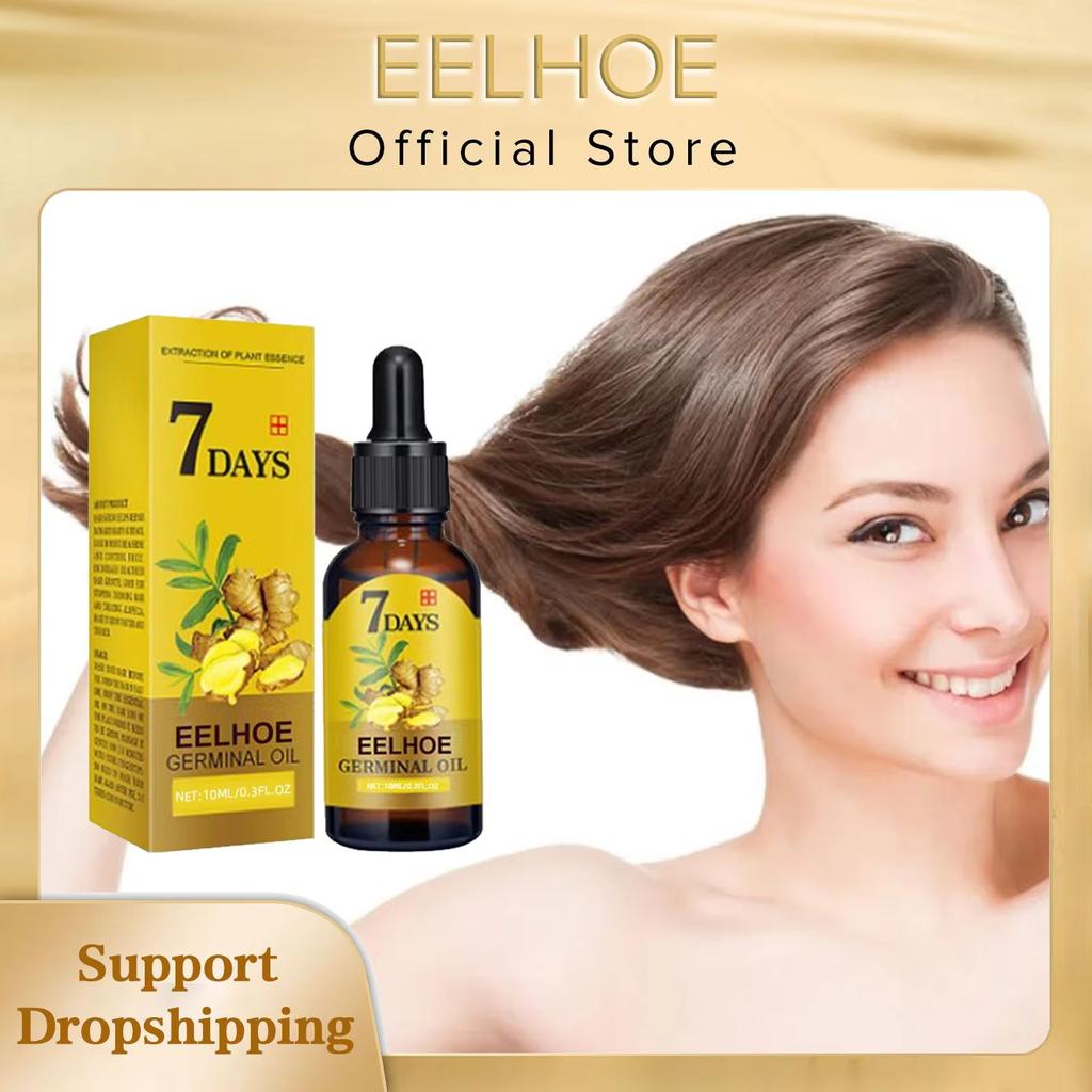 Huile de croissance capillaire au gingembre EELHOE, traitement anti-chute de cheveux essentiel et naturel, solution nutritive hydratante pour la croissance des cheveux, produits de soins