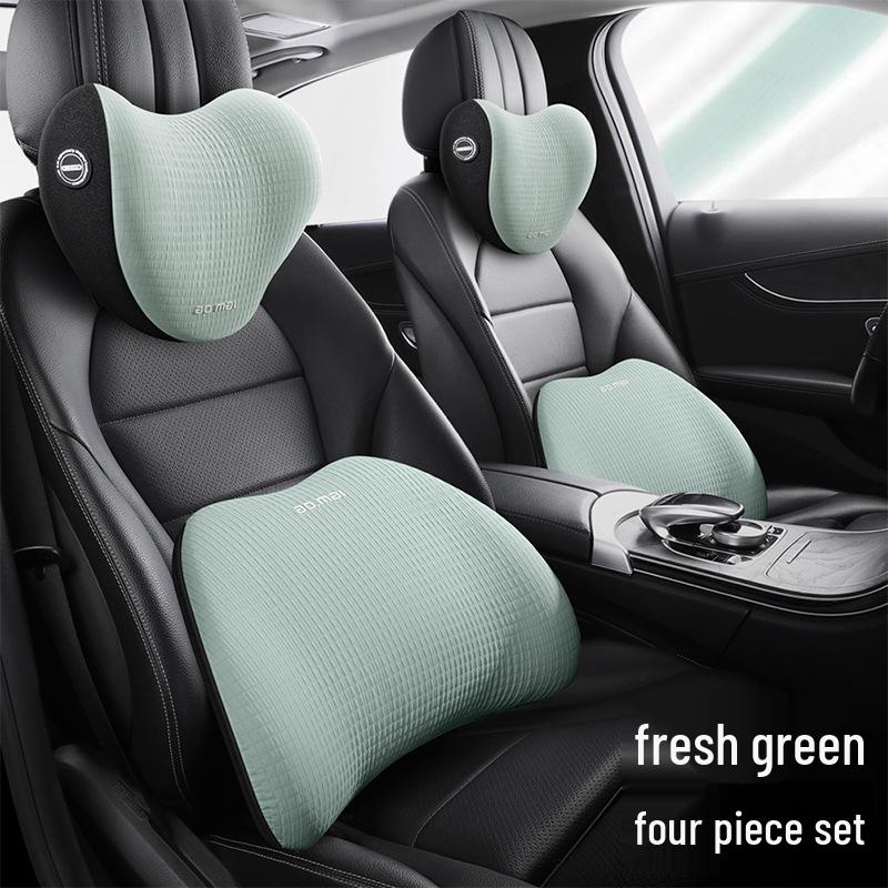 Polo Golf Bora Car Lumbar Support & Neck Pillow - Premium Memory Foam Massage Headrest