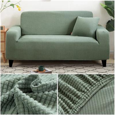 1/2/3/4 Seater Elastic Universal Sofa Cover Knit Thicken Stretch Slipcovers for Living Room Couch Cover Armchair Cover