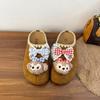 Wear cartoon lace bag head half drag women's autumn new bow thick bottom heightening Boken slippers