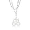 LIKGREAT Ail Of Lucifer Pendant Satanic Cross Symbol Stainless Steel Necklace for Women Men Seal Of Satan Amulet Jewelry Gift