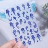 Ocean Theme Nail Art Stickers Summer Blue Whale Jellyfish Coral Starfish Manicure Decoration Decals DIY Home Nail Salon Accessories