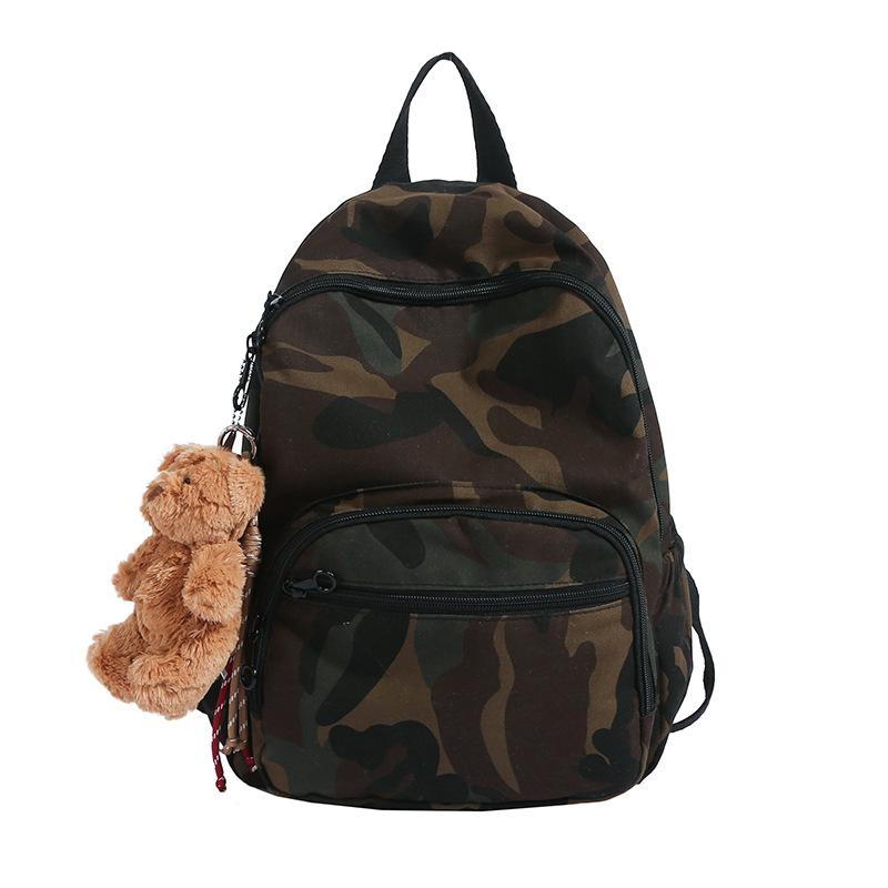 Schoolbag camouflage backpack outdoor mountaineering short-distance large-capacity high-value fitness leisure backpack leopard print college student