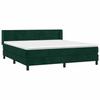 Maison Exclusive - Sommier à lattes de lit et matelas Vert foncé 180x200cm Velours