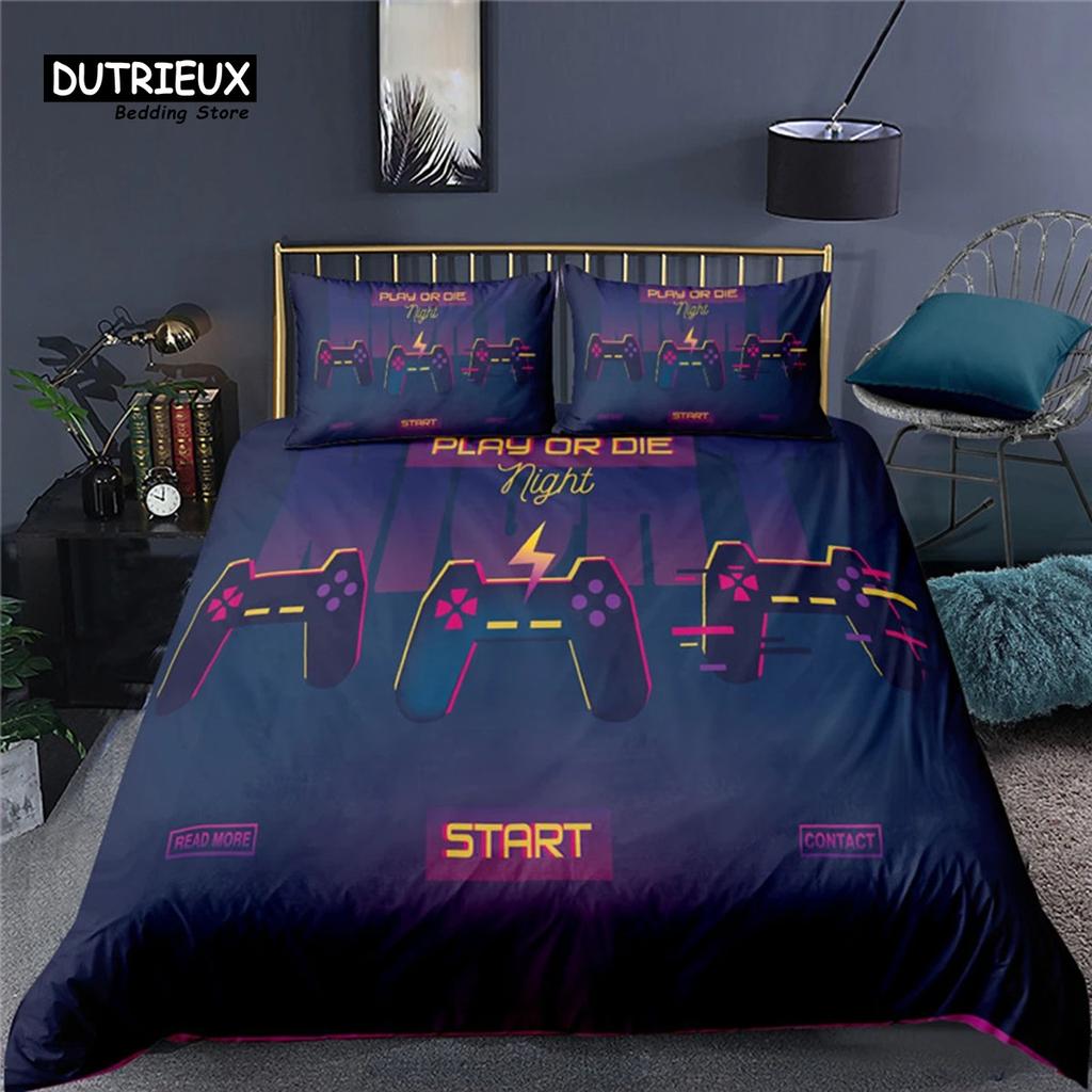 Luxury 3D Game Controller Print Home Living Duvet Cover Pillowcase Gamer Kids Bedding Set Queen and King EUUSAUUK Size