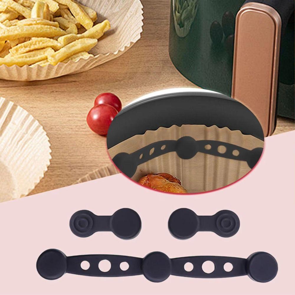 Reusable Air Fryer Magnetic Silicone Buckle Fixation Device Non-Scratch Design Magnetic Paper Holder Removable High Temperature