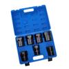 7PCS Wheel Bearing Locknut Socket Set 1 2 Inch Drive SAE and Metric 6 Point Axle Nut Socket for Cars Trucks SUVs