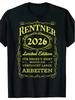 Men's Humorous Pattern T-shirt - The Perfect Choice for Loose Fit Retirees, Retirement T-shirt | Interesting Design T-shirt -...