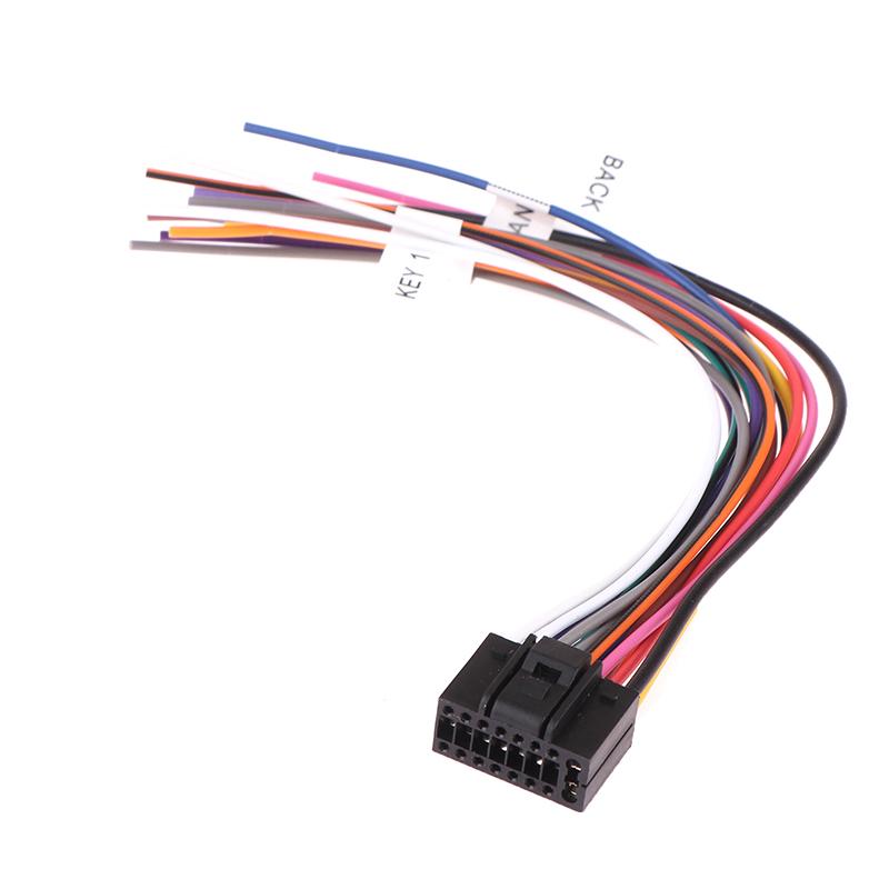 Car Radio Wire Harness 16Pin Audio Wiring Adapter Cd Dvd Connector Cable T-Plug Power Cord Modified Parts Acesssories