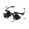 FOCUSMART Magnifying Glass with LED Interchangeable Can Be Used with Both Comes with a Lightweight Twin Lens Magnifier for Handicrafts Appraisal For