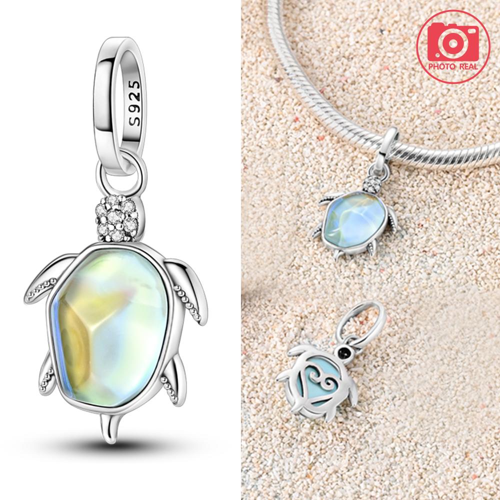 Authentic Murano Blue Turtle Pink Glass Bead Charms Compatible With Bracelets Charm Bead Charms Copper Jewellery Making Diy Anniversary Gift