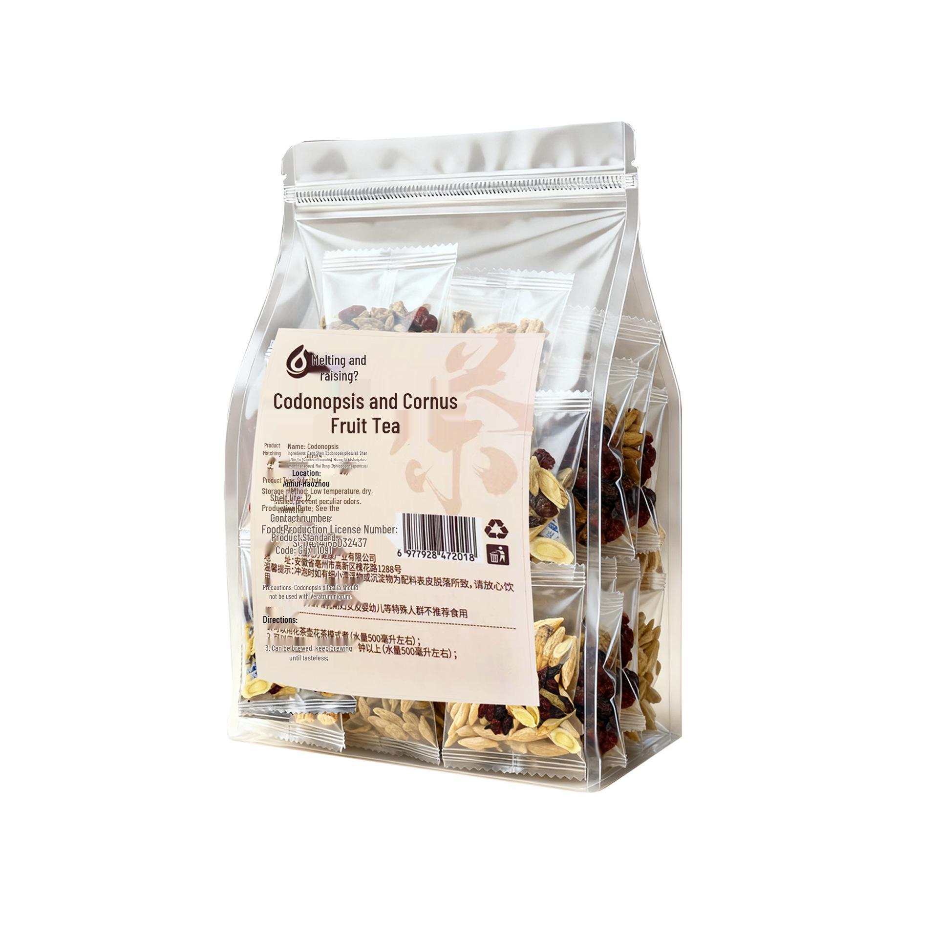 Dangshen Astragalus Goji Berry & Cornus Health Tea - Independent Packaging