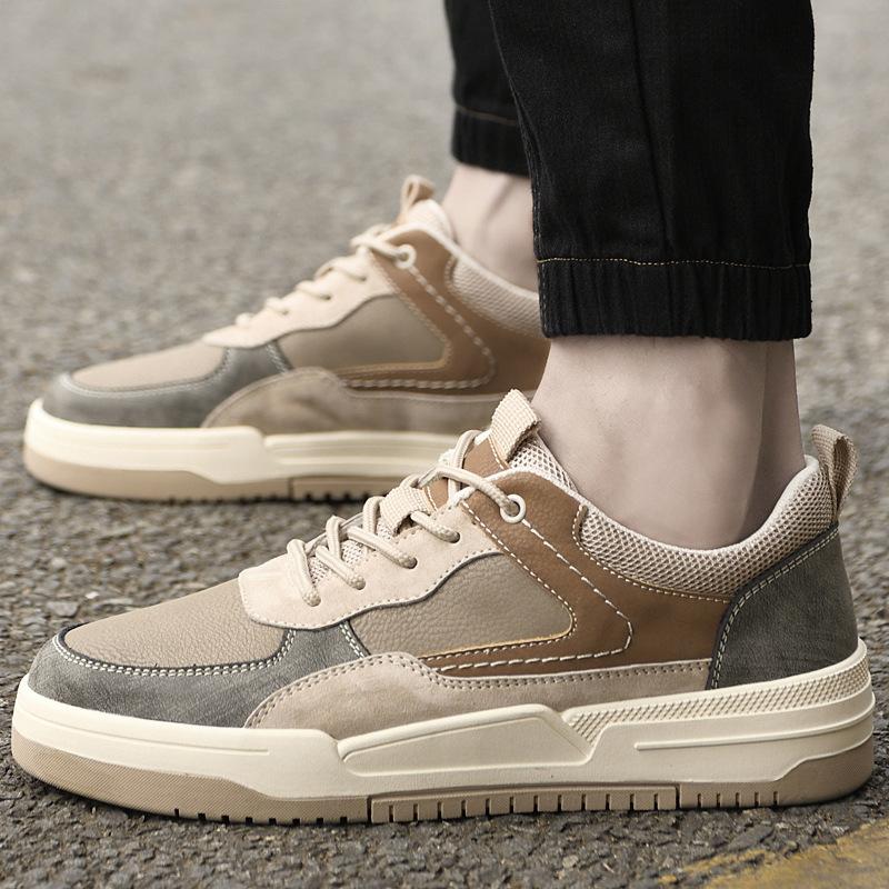 Men's shoes autumn trend British tooling shoes Korean version soft sole fashion breathable sports shoes retro casual board shoes
