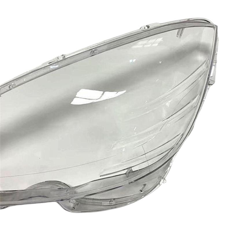 Car Front Headlight Cover Lampshades Lamp Shell Headlights Lens Cover For Mercedes-Benz C-Class W204 2007-2010