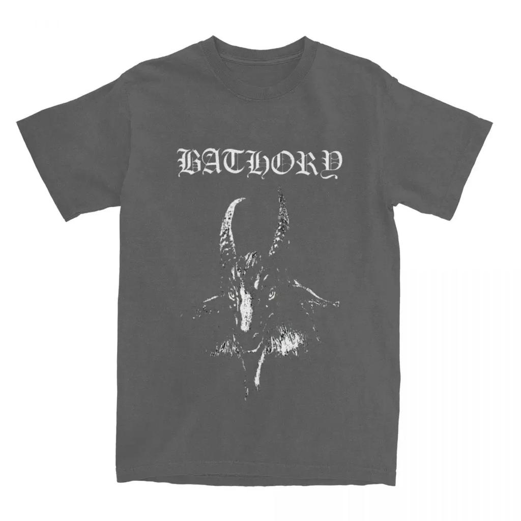 Men Women Bathory Black Metal T Shirt Summer Vintage Pure Cotton O-Neck Short Sleeve Streetwear Large Size T Shirt